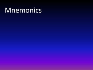 Mnemonics
 