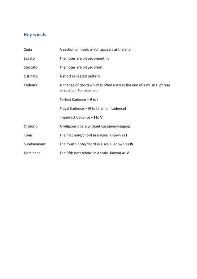 GCSE Key Words PDF