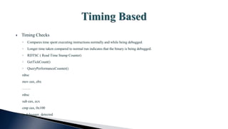 Advanced malware analysis training session4 anti-analysis techniques ...