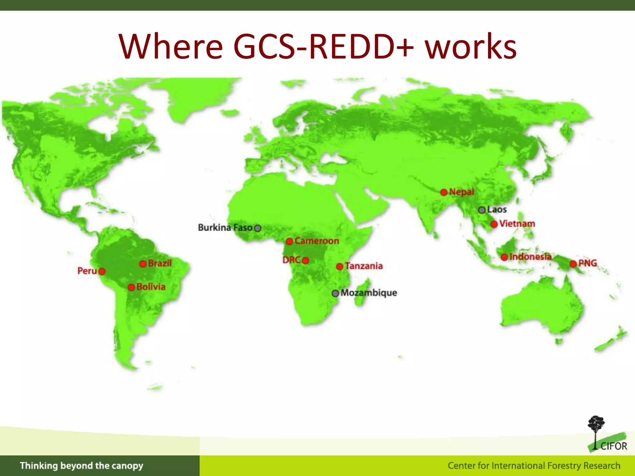 Where GCS-REDD+ works

 