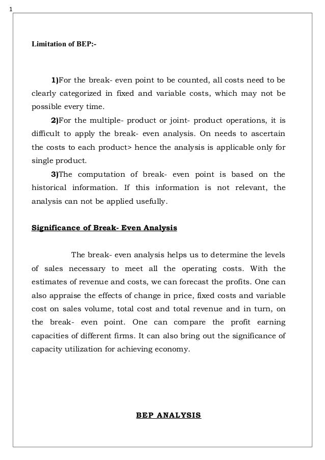 limitation of break even point Understand break-even point and see its graph representation accounting cost-volume-profit analysis 6 limitations of cvp analysis. limitation of break even point Understand break-even point and see its graph representation accounting cost-volume-profit analysis 6 limitations of cvp analysis.