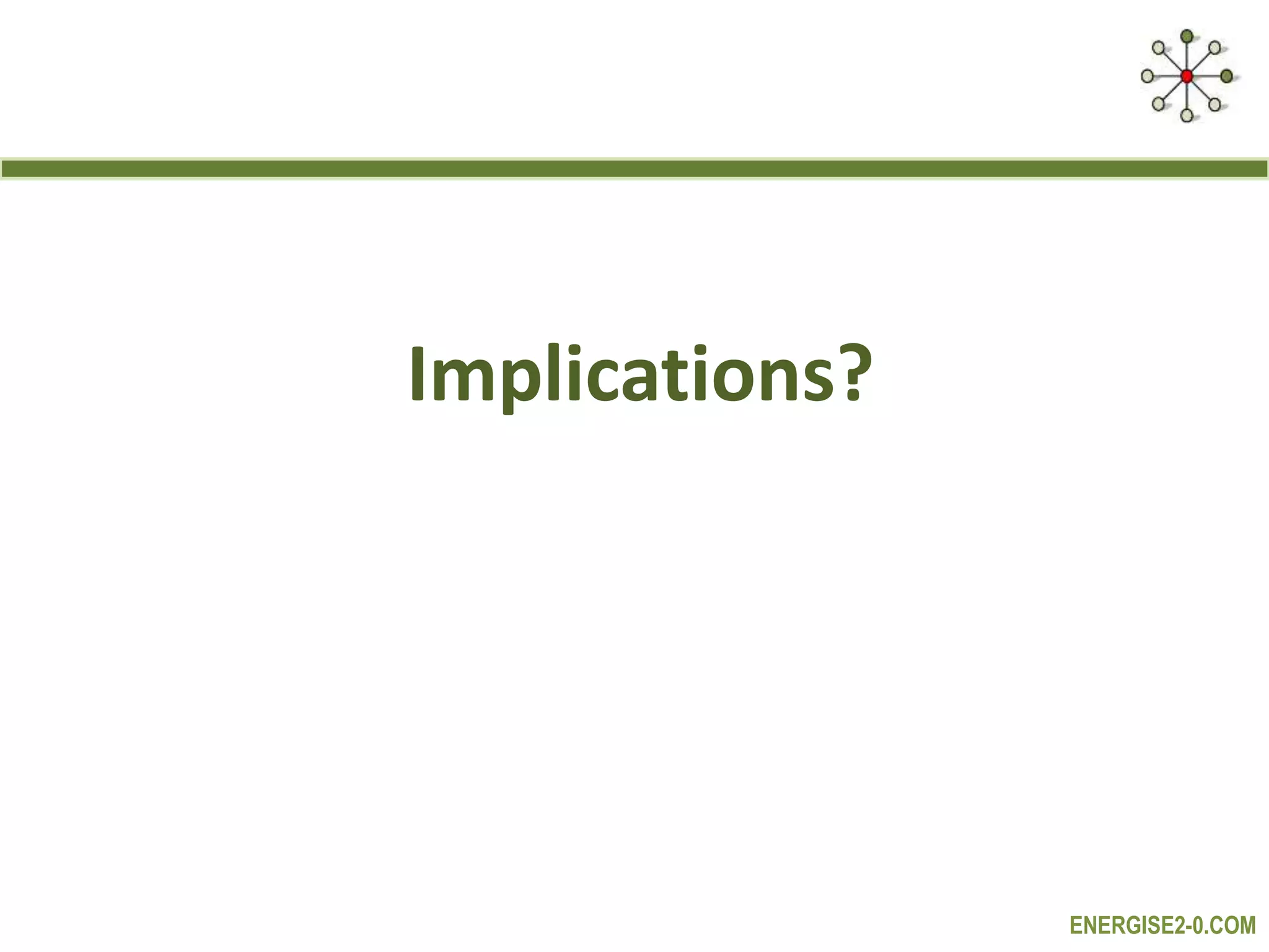 ENERGISE2-0.COM
Implications?
 