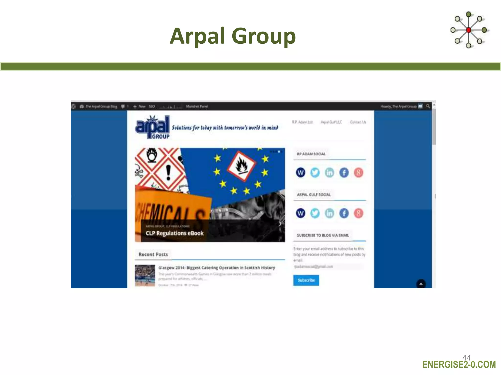 ENERGISE2-0.COM
Arpal Group
44
 