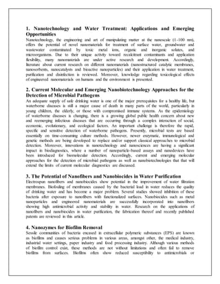 Nanotechnology in water treatment | DOCX