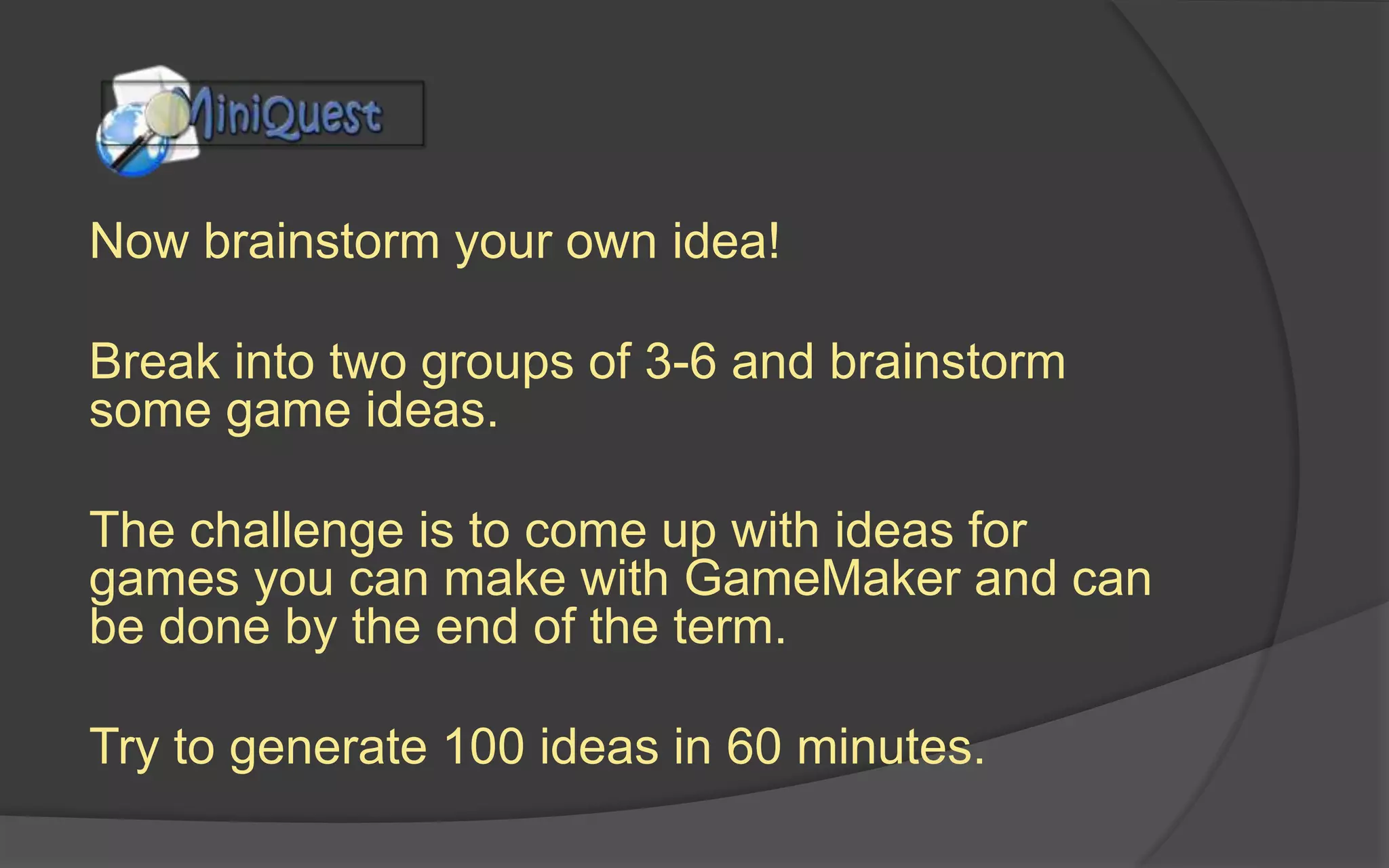 Brainstorming
Osborn’s method of
brainstorming has four
general rules:
 Focus on quantity
 Withhold criticism
 Welcome unusual ideas
 Combine and improve
ideasAlex F. Osborn
 