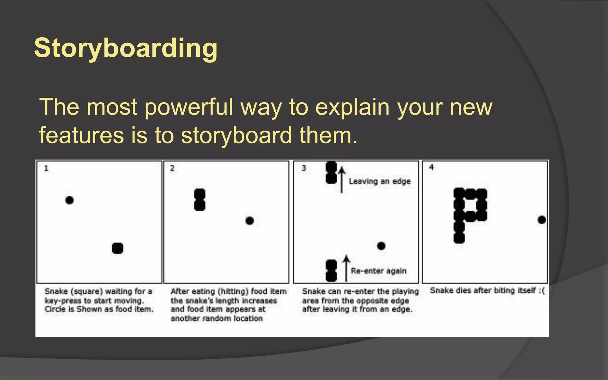 Elevator Pitch
An elevator pitch is a short summary used
to quickly and simply define a product and
its value. The name "elevator pitch"
reflects the idea that it should be possible
to deliver the summary in the time span of
an elevator ride, or approximately thirty
seconds to two minutes.
The term itself comes from the scenario of
accidentally meeting someone important in
an elevator. If the conversation inside the
elevator in those few seconds is
interesting and value adding, then the
conversation will continue after the
elevator ride or end in the exchange of
business cards or a scheduled meeting.
 