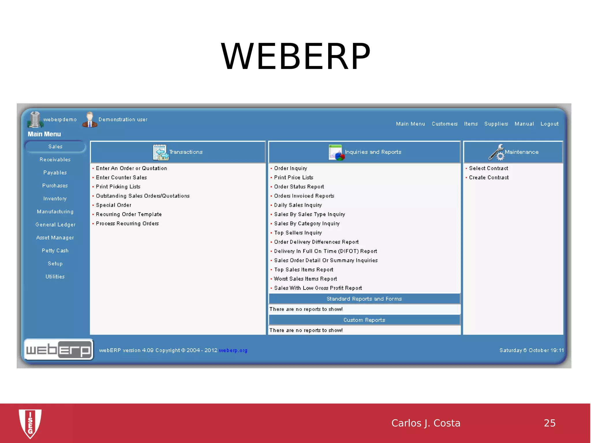 WEBERP
Carlos J. Costa 25
 