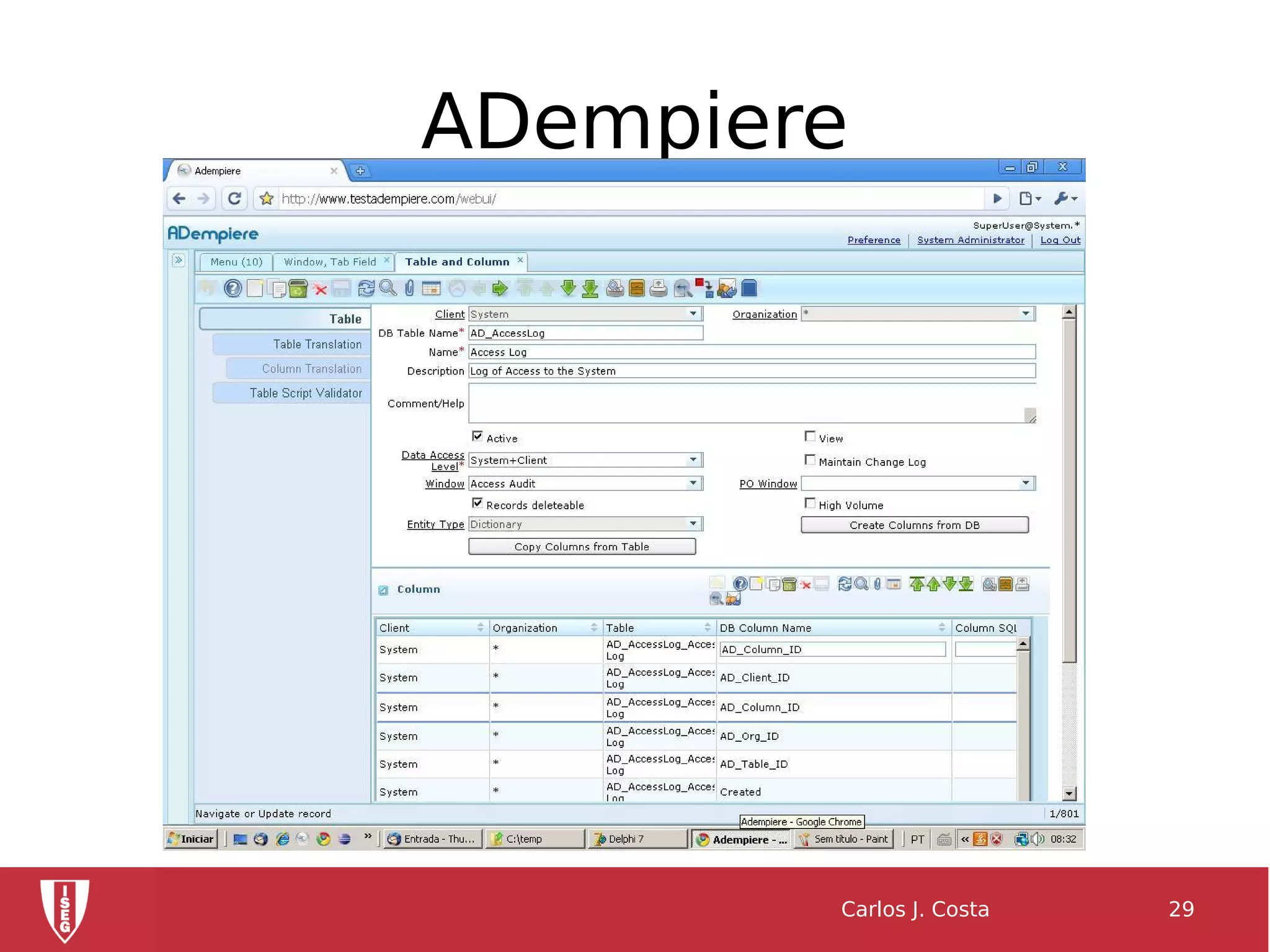 ADempiere
Carlos J. Costa 29
 