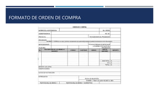 FORMATO DE ORDEN DE COMPRA
 
