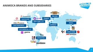 ANIMOCA BRANDS AND SUBSIDIARIES
2
FINLAND
ARGENTINA
NEW YORK, U.S.
VANCOUVER
LOS ANGELES, U.S.
GERMANY
FRANCE
HONG KONG
SE...