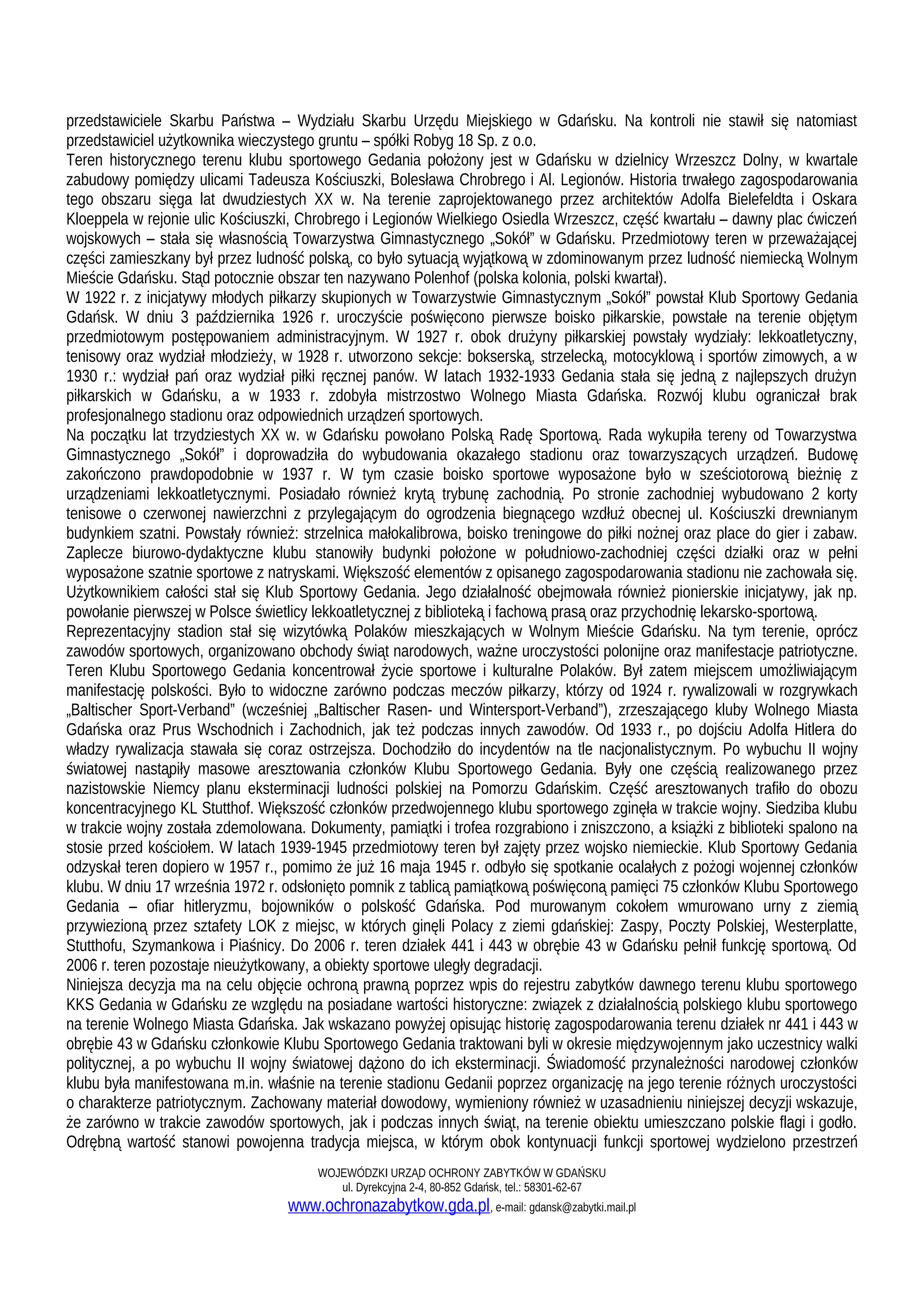 Gdańsk Gedania - decyzja | PDF
