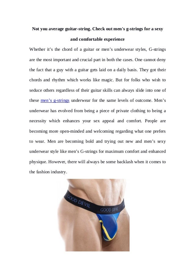Not You Average Guitar String Check Out Men S G Strings For A Sexy A
