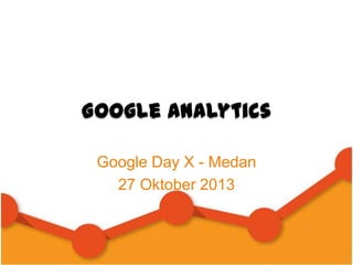 Google Analytics
Google Day X - Medan
27 Oktober 2013

 