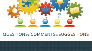 QUESTIONS::COMMENTS::SUGGESTIONS
 