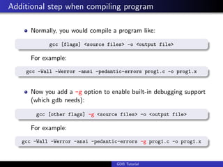 Gdb tutorial-handout | PDF