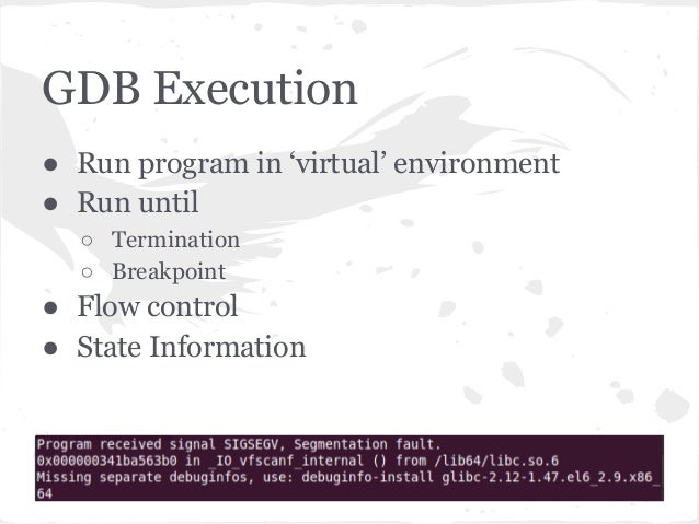 Debugging With the GNU Debugger Debugging With the GNU Debugger