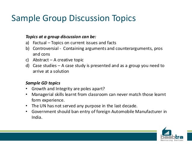 Case study group discussion skills