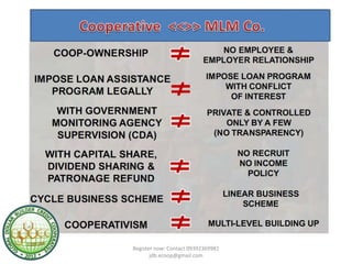 Register now: Contact 09392369981
       jdb.ecoop@gmail.com
 