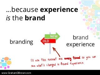 www.GrahamDBrown.com
branding
brand
experience
...because experience
is the brand
I’ll use this format for every trend so ...