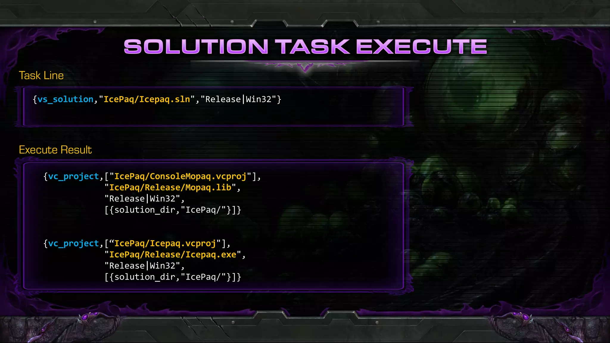 {vs_solution,"IcePaq/Icepaq.sln","Release|Win32"}




  {vc_project,["IcePaq/ConsoleMopaq.vcproj"],
              "IcePaq/Release/Mopaq.lib",
              "Release|Win32",
              [{solution_dir,"IcePaq/"}]}


  {vc_project,[“IcePaq/Icepaq.vcproj"],
              "IcePaq/Release/Icepaq.exe",
              "Release|Win32",
              [{solution_dir,"IcePaq/"}]}
 