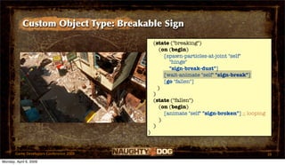 Custom Object Type: Breakable Sign

                                             (state ("breaking")
                     ...