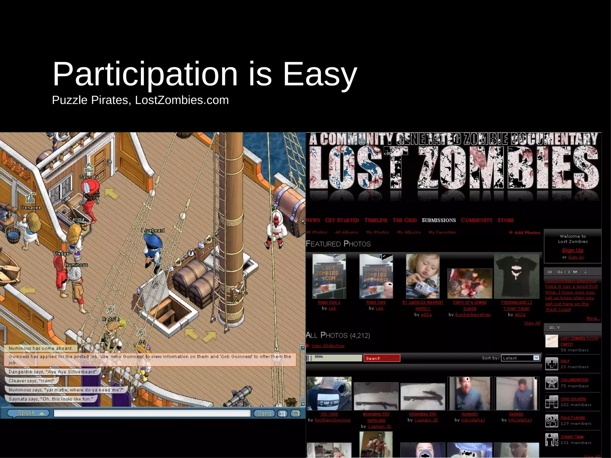 Participation is Easy Puzzle Pirates, LostZombies.com 