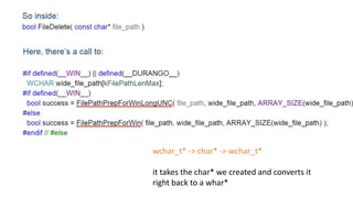 wchar_t* -> char* -> wchar_t*
it takes the char* we created and converts it
right back to a whar*
 