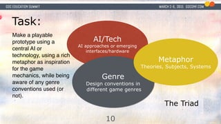 AI Based Game Design - Teaching how to expand designers' artistic ...