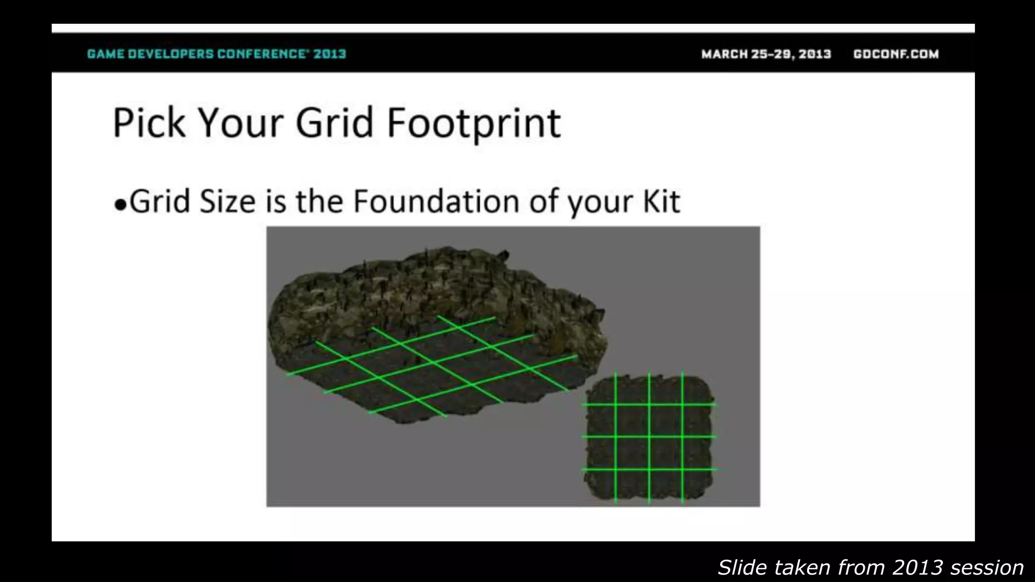 Slide taken from 2013 session
 