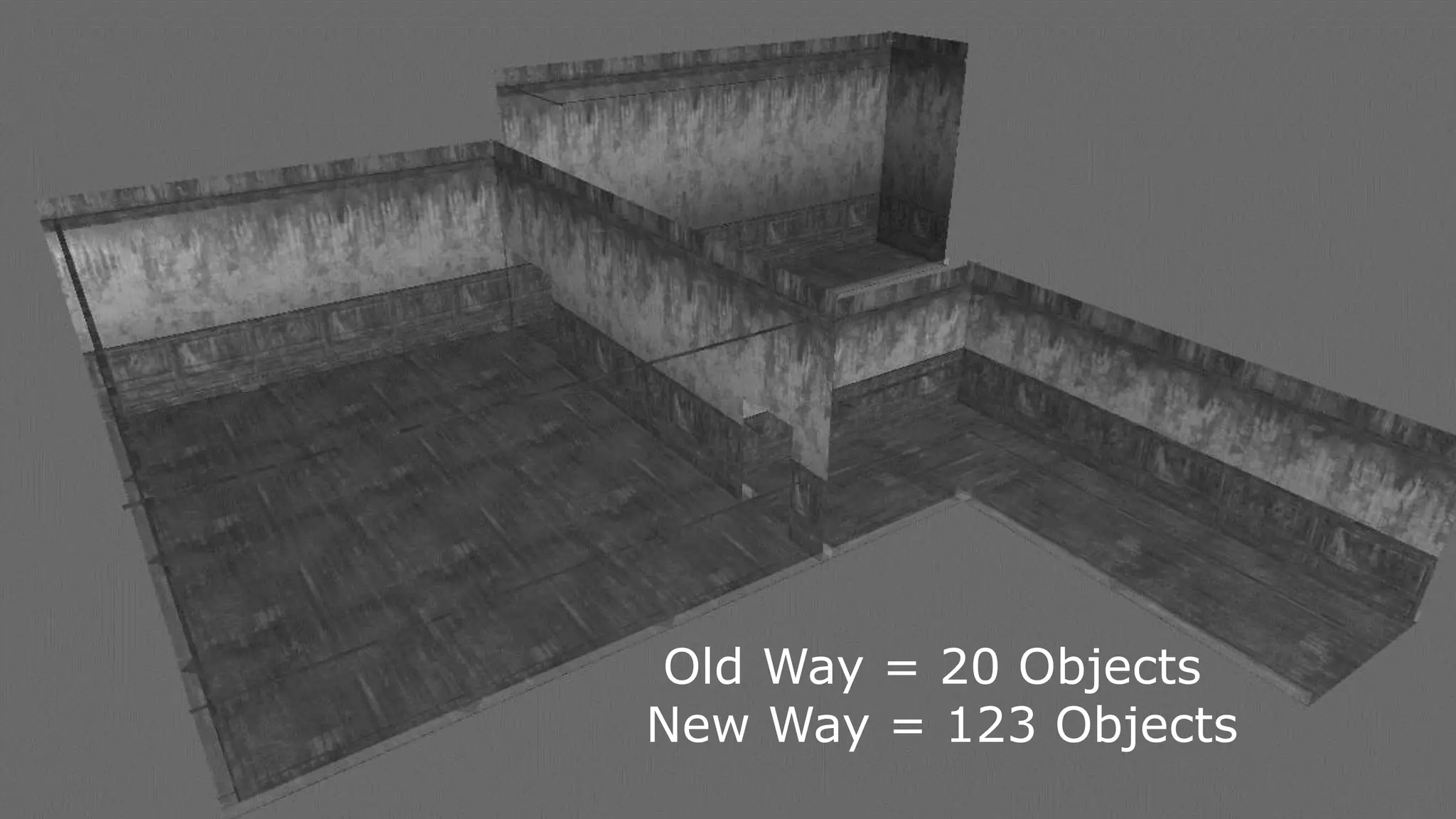 Old Way = 20 Objects
New Way = 123 Objects
 