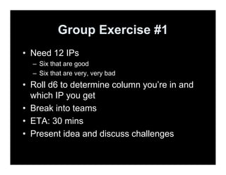 GDC 2009 Game Design Improv