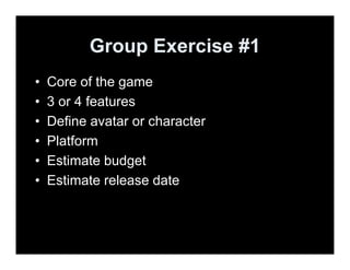 GDC 2009 Game Design Improv