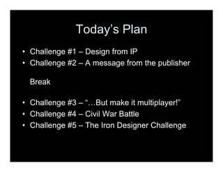 GDC 2009 Game Design Improv