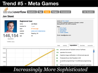 Trend #5 - Meta Games




    Increasingly More Sophisticated
 