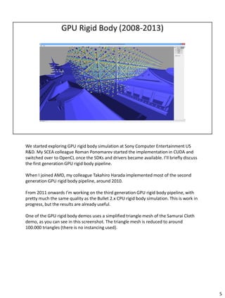 GPU Rigid Body Simulation GDC 2013 | PDF