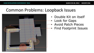 Common Problems: Loopback Issues
                    •   Double Kit on itself
                    •   Look for Gaps
                    •   Avoid Patch Pieces
                    •   Find Footprint Issues
 