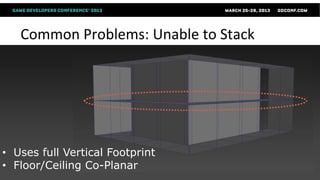 Common Problems: Unable to Stack




• Uses full Vertical Footprint
• Floor/Ceiling Co-Planar
 