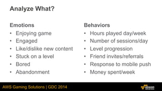 AWS Game Analytics - GDC 2014