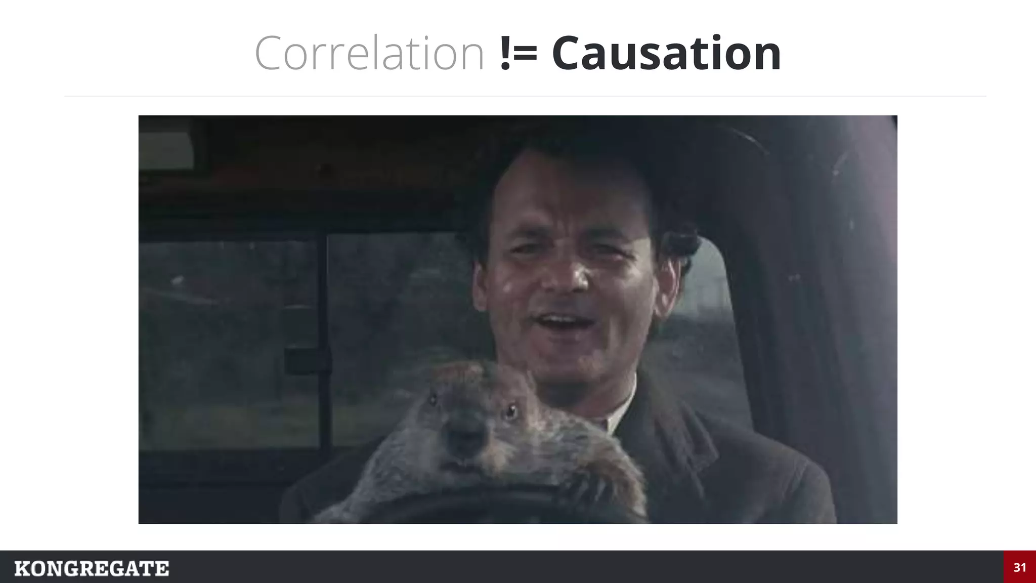 31
Correlation != Causation
 