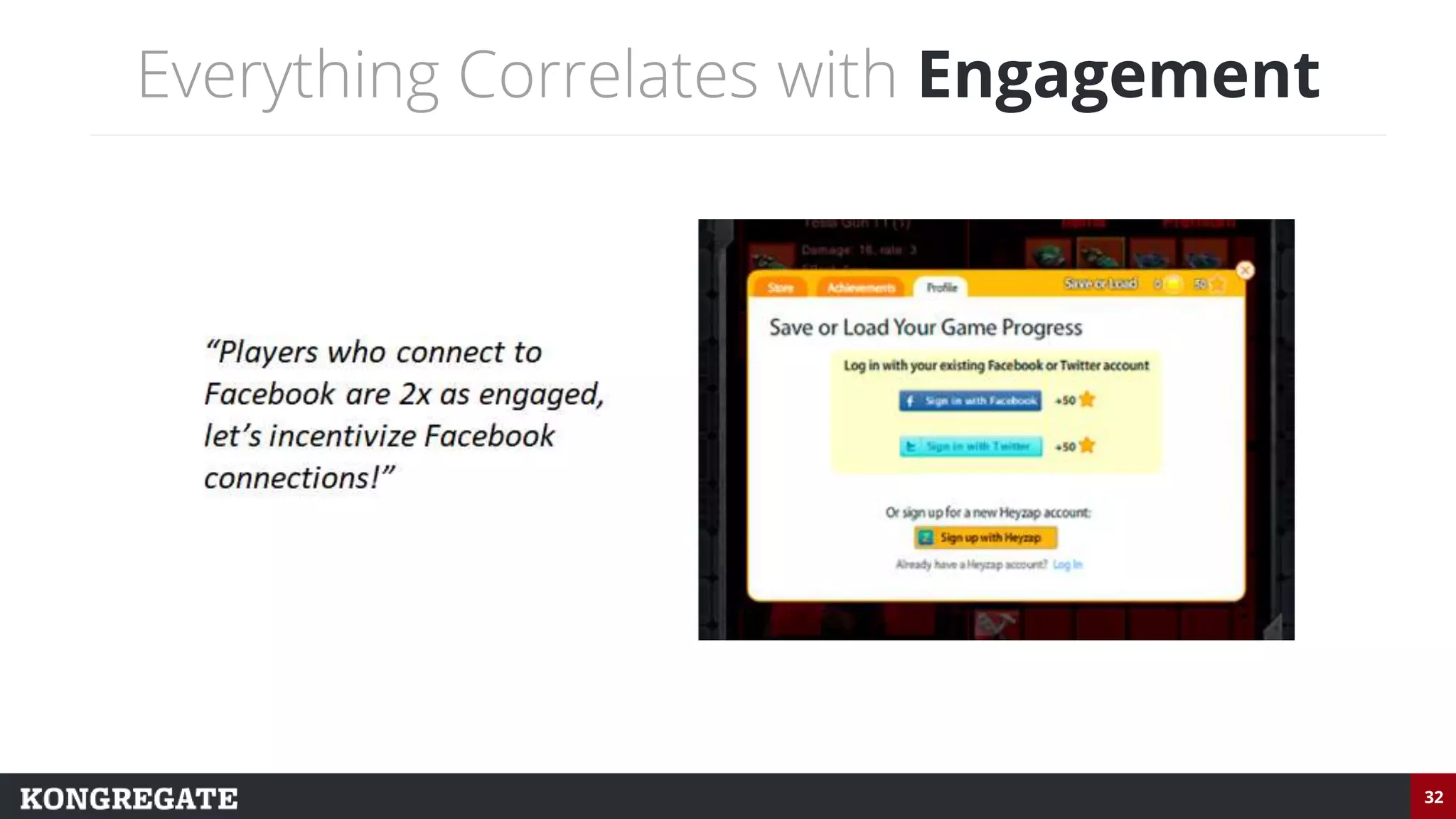 32
Everything Correlates with Engagement
 