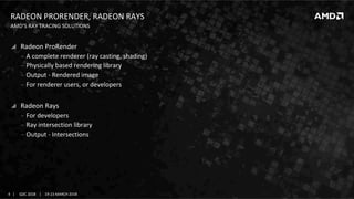 [2018 GDC] Real-Time Ray-Tracing Techniques for Integration into ...