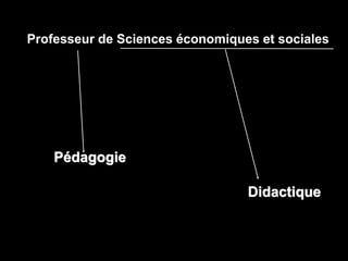 Professeur de Sciences économiques et sociales
Pédagogie
Didactique
 