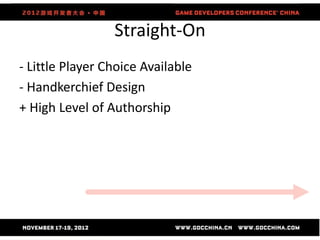 Straight-On
- Little Player Choice Available
- Handkerchief Design
+ High Level of Authorship
 