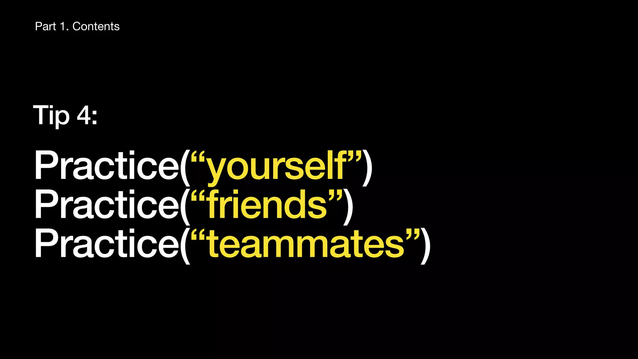 Quick start! for tech talk beginners