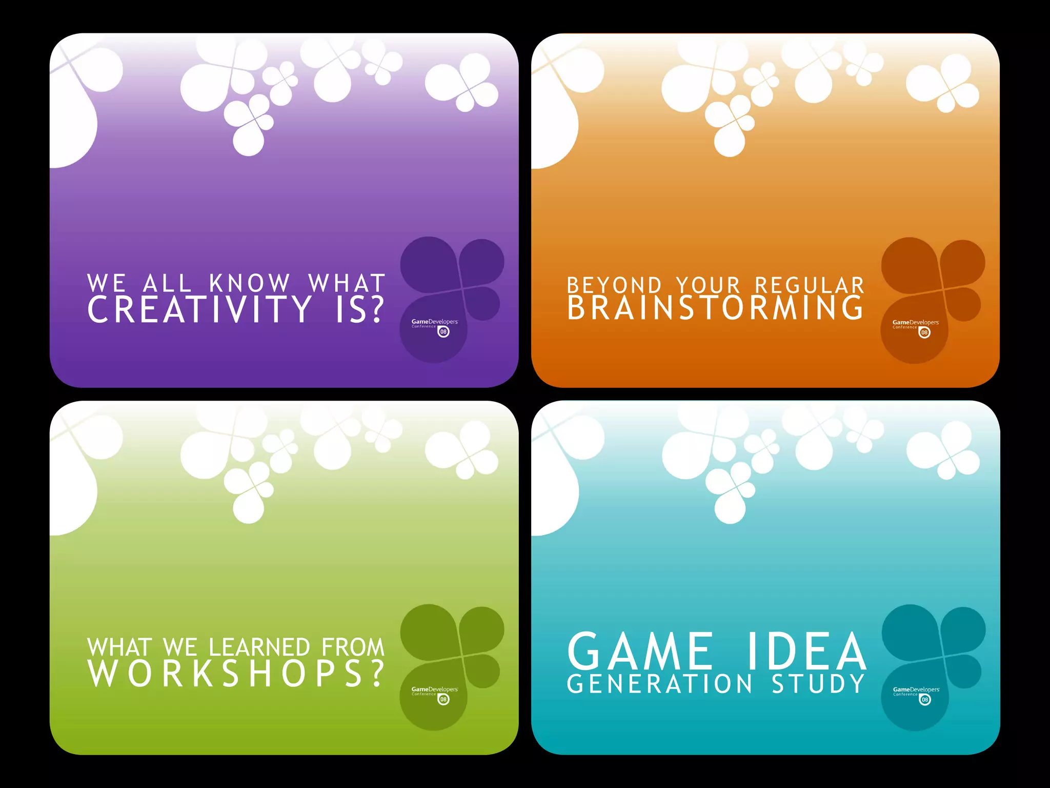 GDCMobile08: Creativity Techniques is Game Design