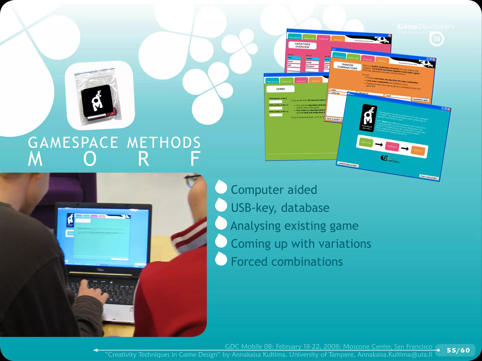 GDCMobile08: Creativity Techniques is Game Design