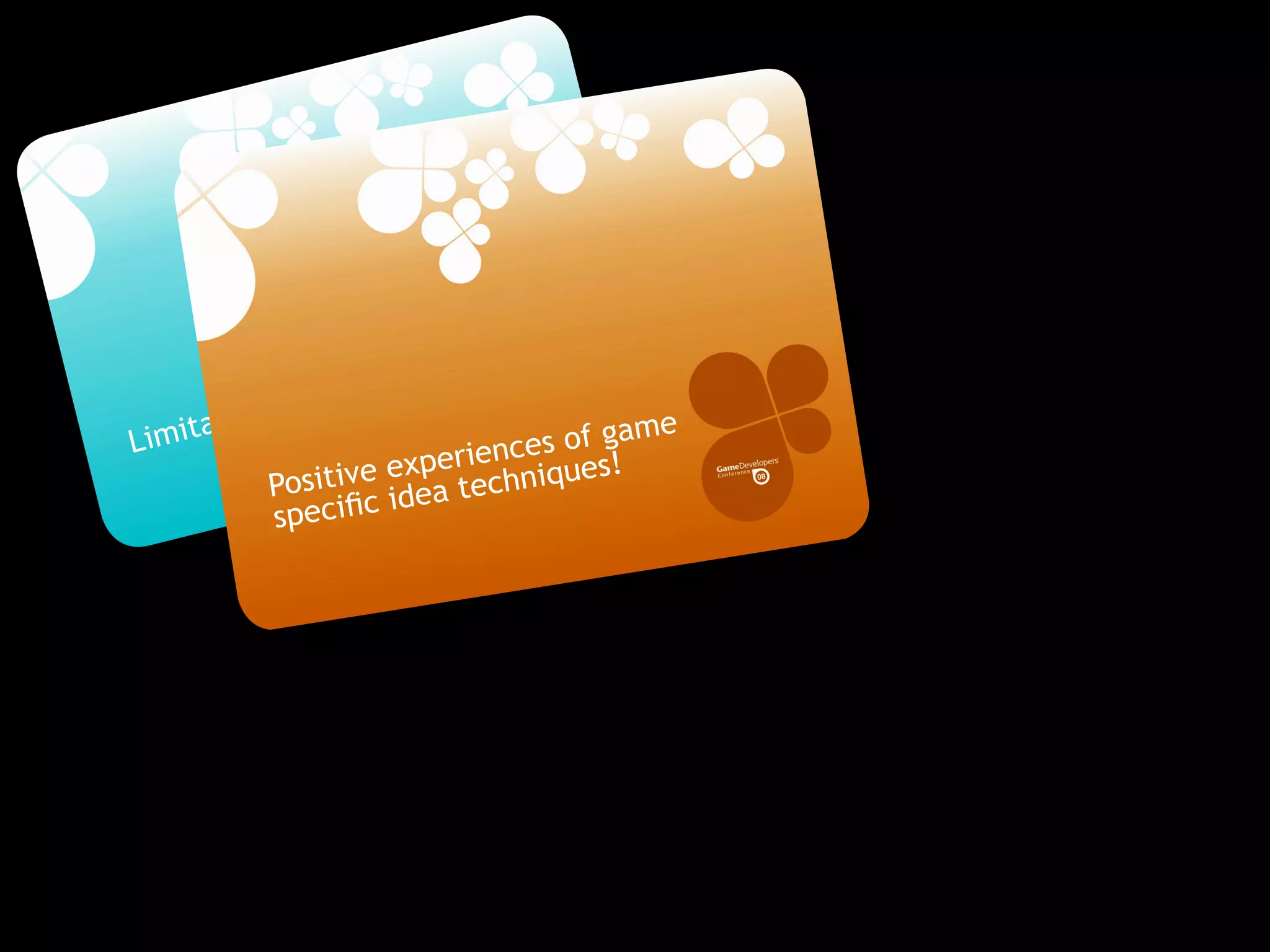 GDCMobile08: Creativity Techniques is Game Design