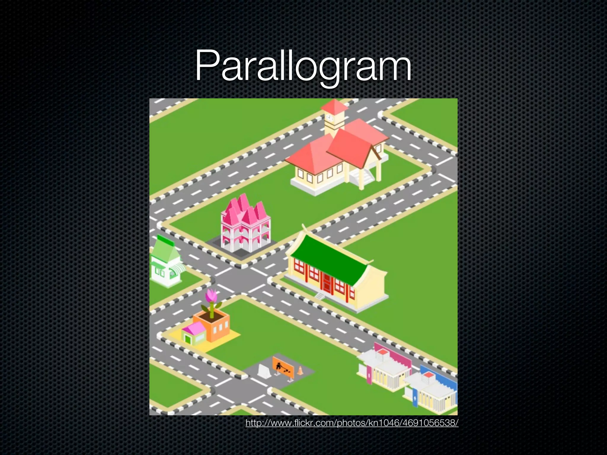 Parallogram




  http://www.flickr.com/photos/kn1046/4691056538/
 