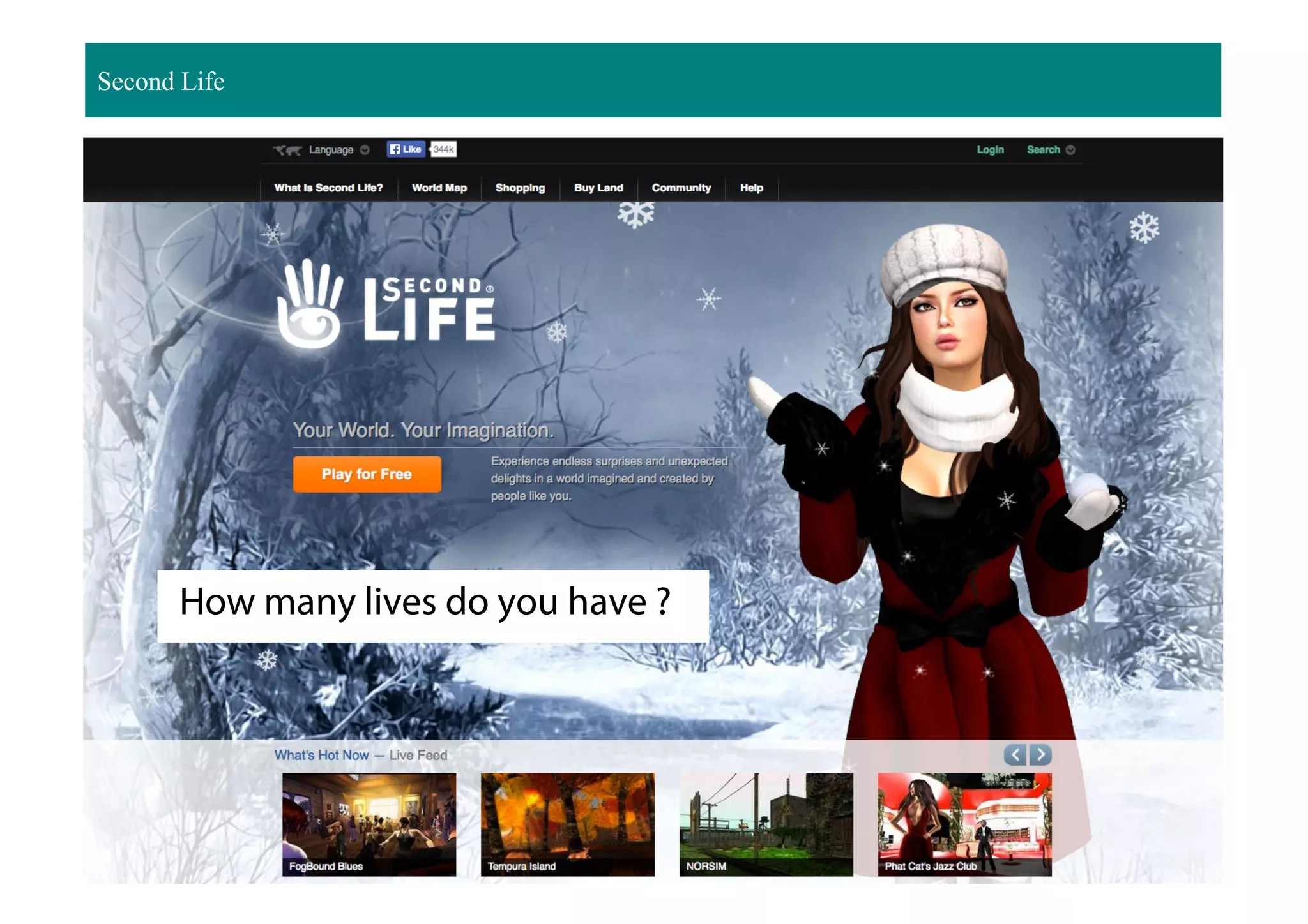 Second Life
How many lives do you have ?
 