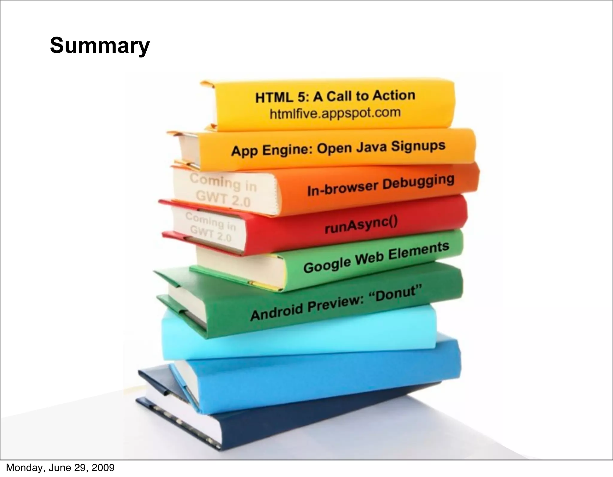 Summary




Monday, June 29, 2009
 